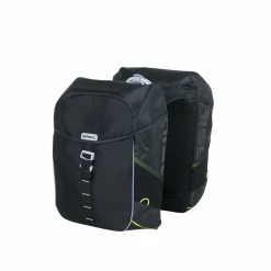 Basil Miles Double Bag – Cykeltasker Til Bag – 34 Liter – Black Lime