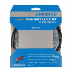 Shimano Dura Ace Gearkabelsæt – Road Polymer – For-og Bagskifter Kabel Komplet – Sort