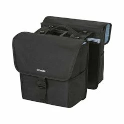 Basil Go MIK – Dobbelt Cykeltaske Til Bag – Inkl. MIK Adapterplade – 32 Liter – Sort